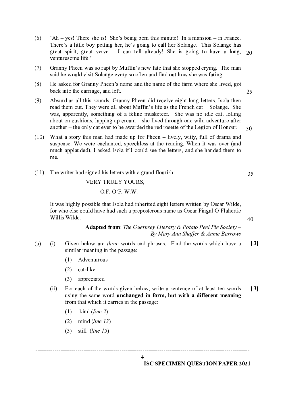 ISC Sample Paper For Class 12 English Paper 1 (Language) 2021 - Page 5