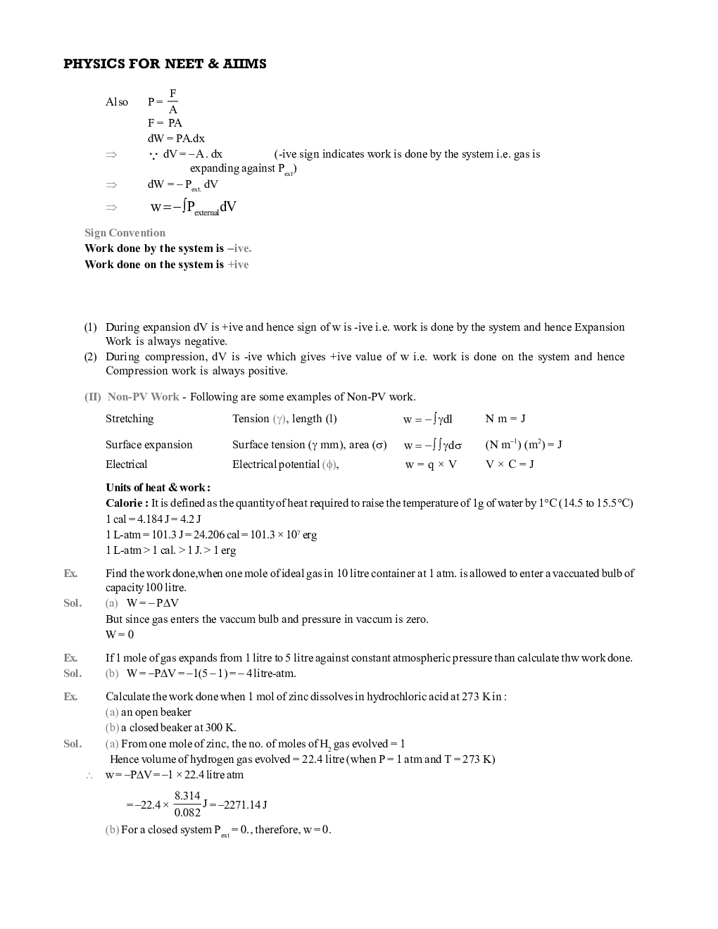 NEET Study Material of Thermodynamics and Thermochemistry - Page 3