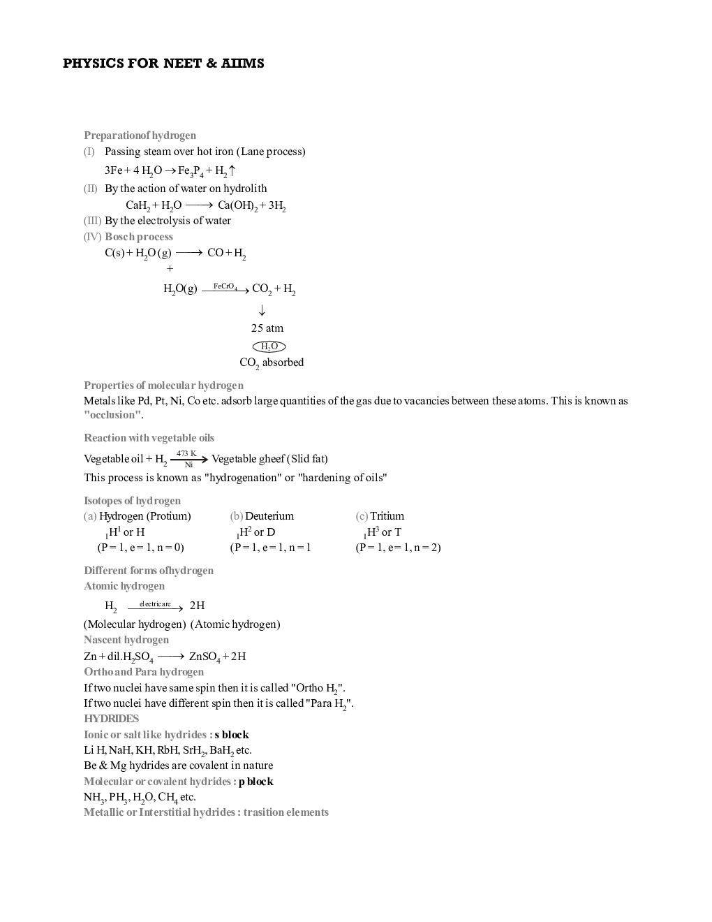 NEET Study Material of Hydrogen and Its Compounds - Page 4