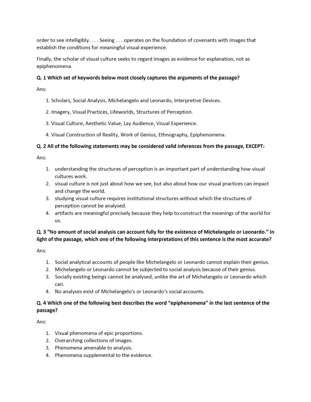 CAT Verbal Ability Practice Paper - Page 3