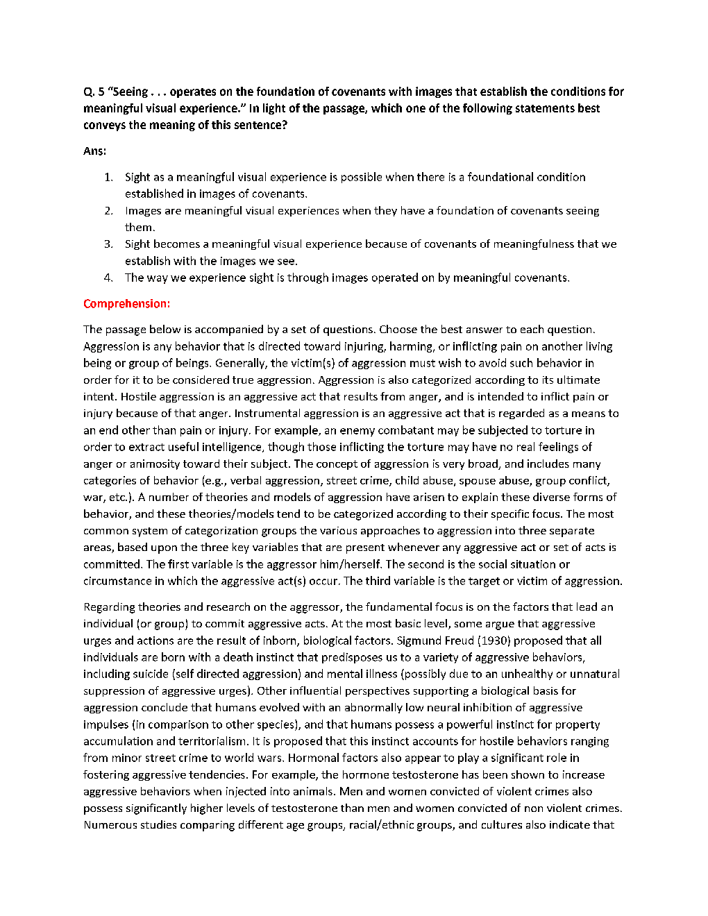 CAT Verbal Ability Practice Paper - Page 4