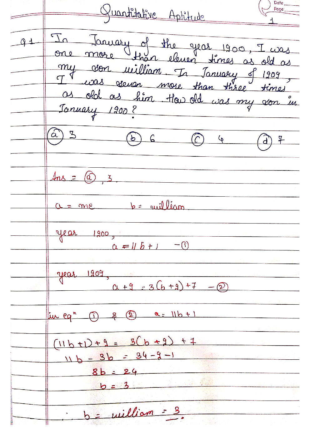 CAT Quantitative Aptitude Hand Written Notes - Page 2