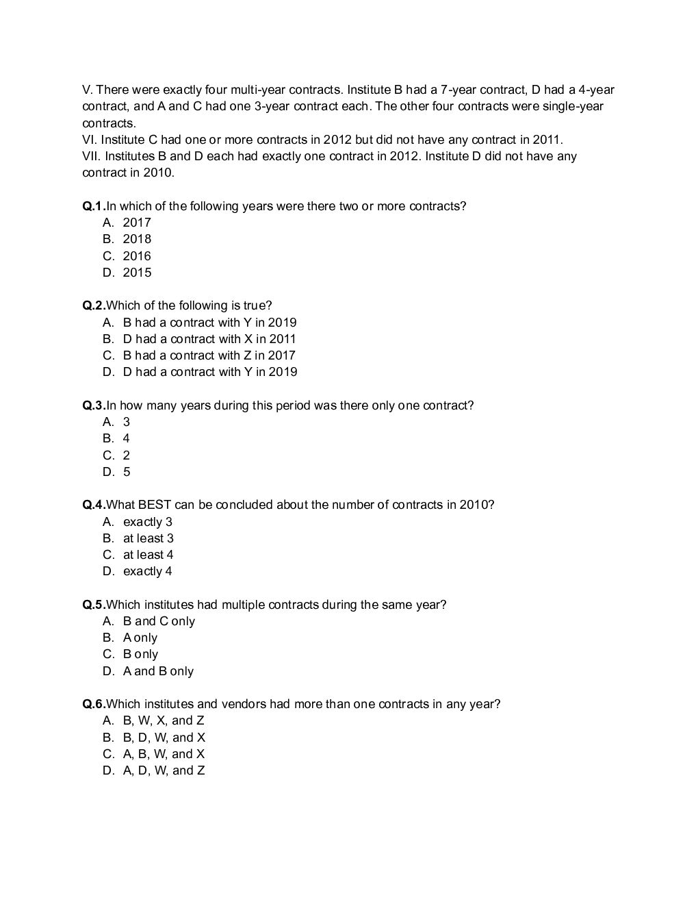 CAT Logical Reasoning And Data Interpretation Question Paper-2020 Slot-1,2,3 - Page 4