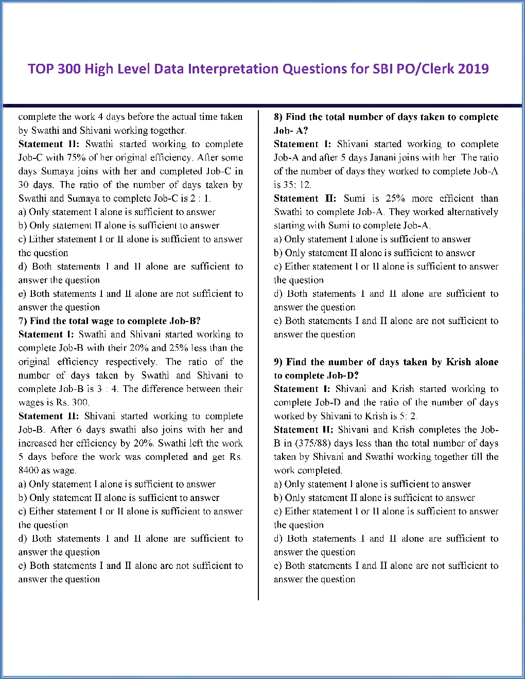 CAT Logical Reasoning And Data Interpretation Question Bank - Page 5