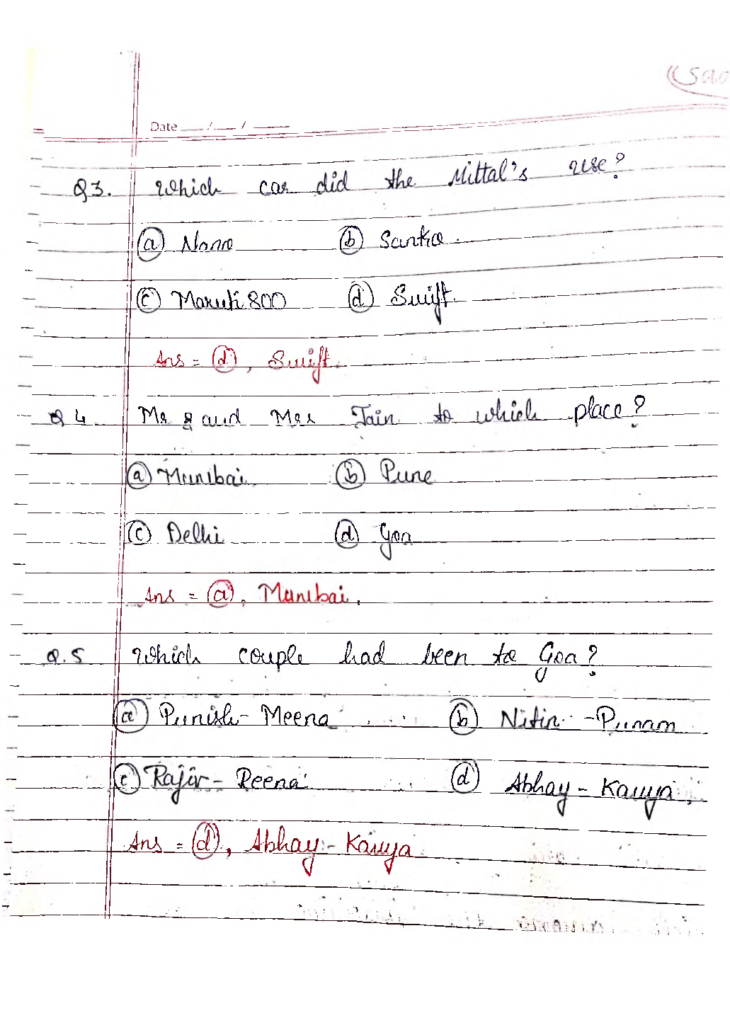 CAT Logical Reasoning And Data Interpretation Hand Written Notes - Page 5