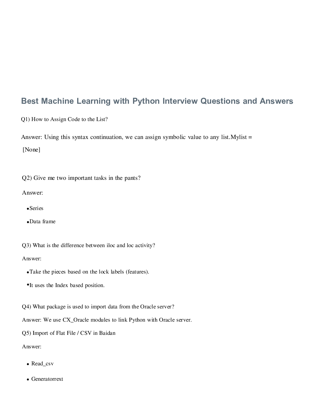 Data Science And Machine Learning With Python Interview Questions with Answer - Page 2