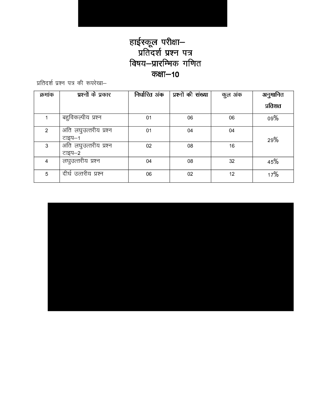 UP Board Class-10 Previous Year Question Paper Maths In Hindi - Page 2