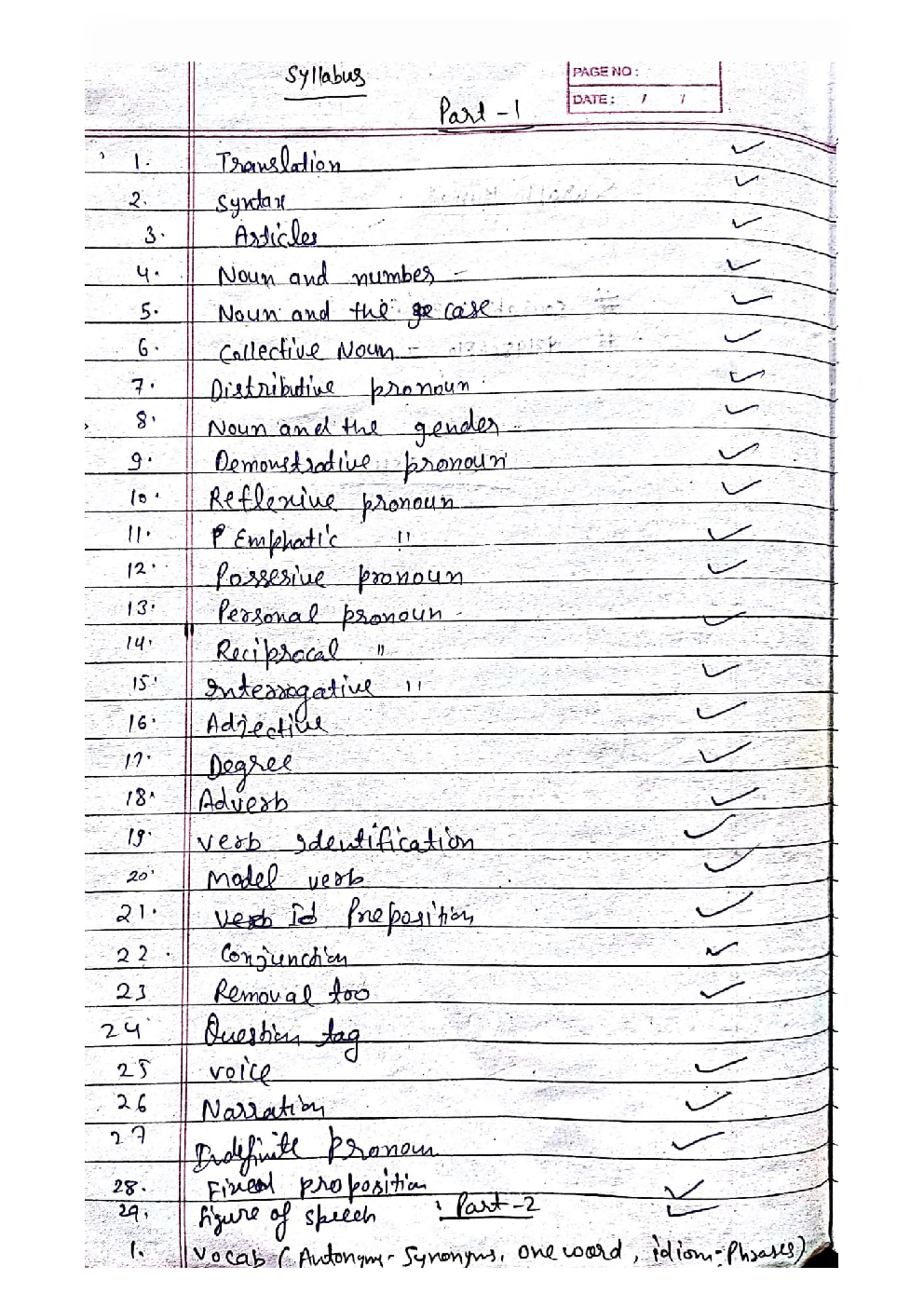 CTET  Paper-I Hand Written Notes English - Page 2
