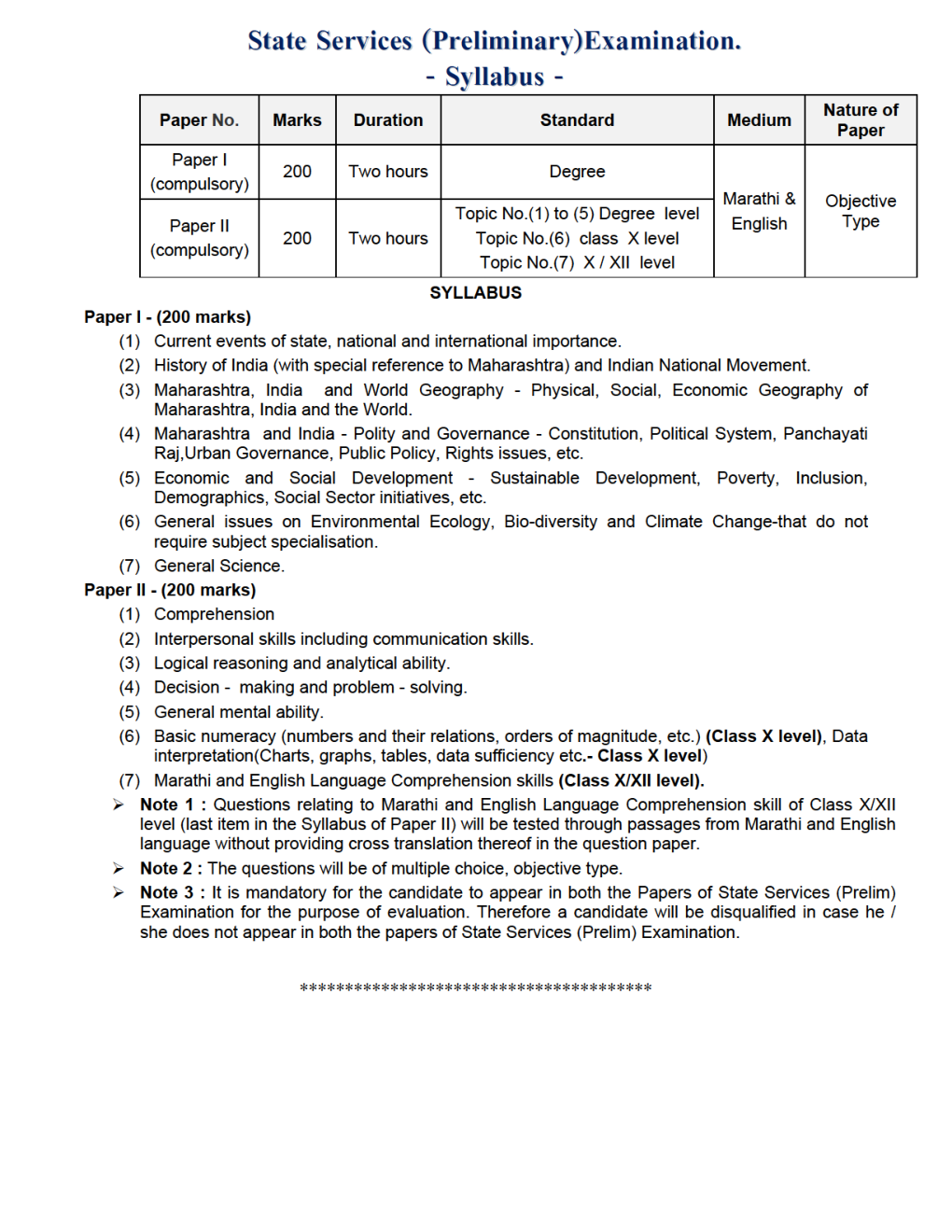 MPSC Prelims Syllabus English - Page 2