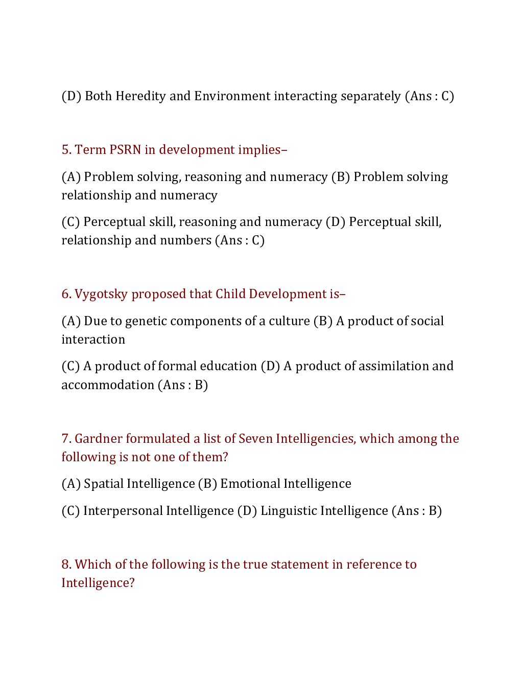 CTET Paper-II Child Developement and Pedagogy - Page 3