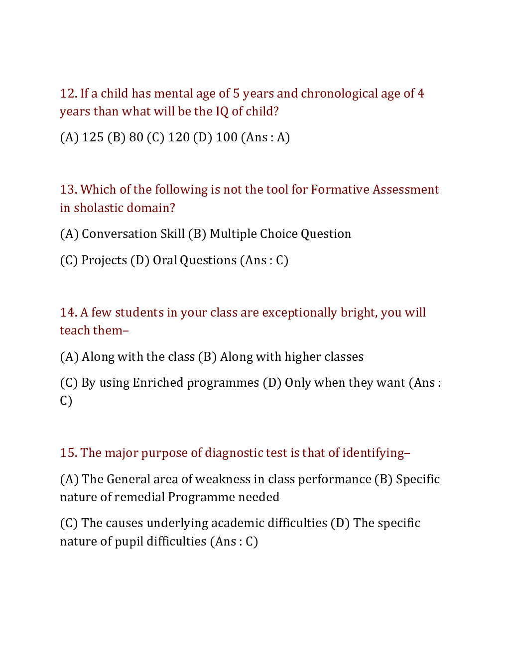 CTET Paper-II Child Developement and Pedagogy - Page 5