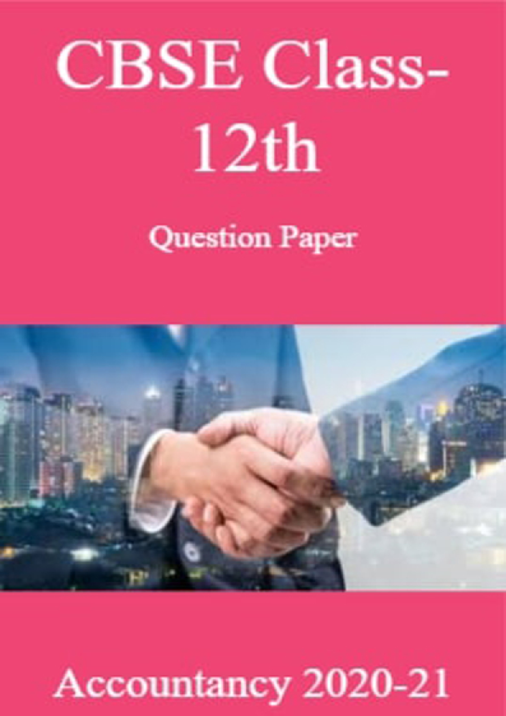 CBSE Class-12th Question Paper Accountancy 2020-21 - Page 1
