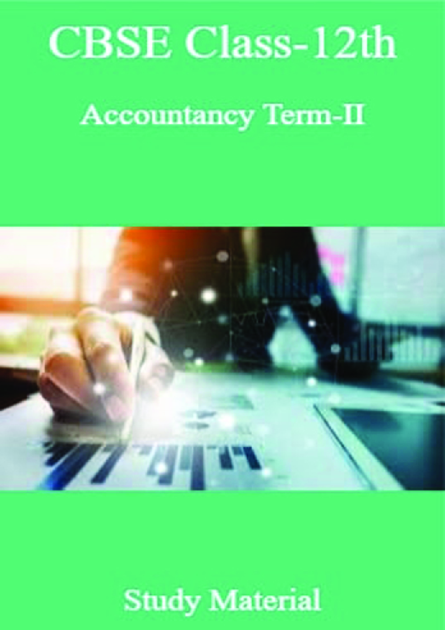 CBSE Class-12th Accountancy Term-II Study Material - Page 1