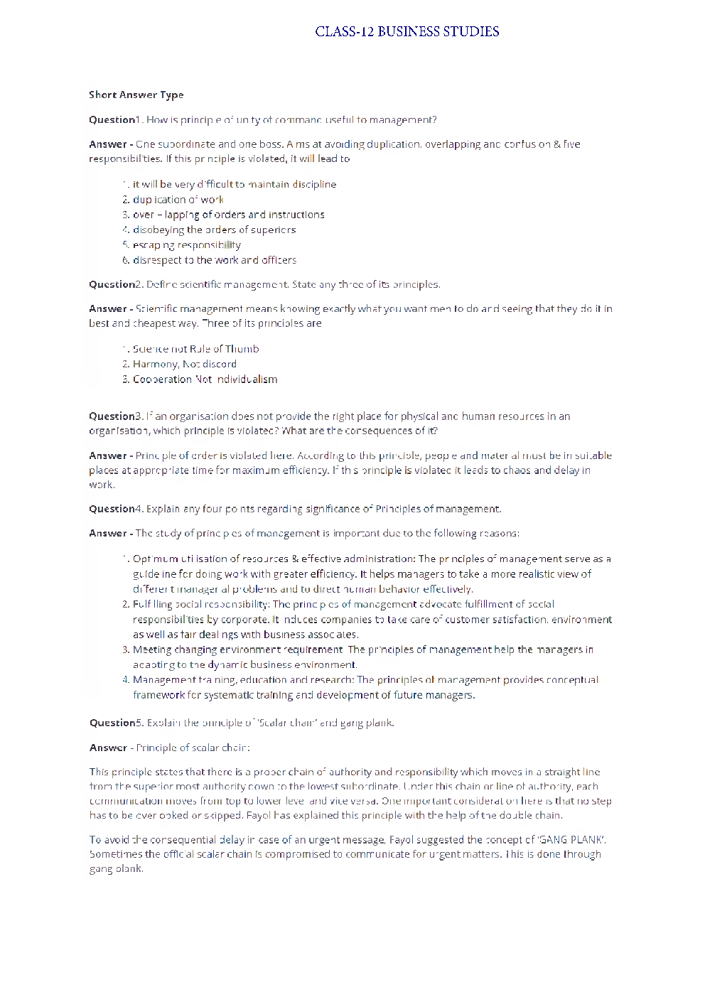 CBSE Class-12th Business Studies Term-II Exemplar - Page 3