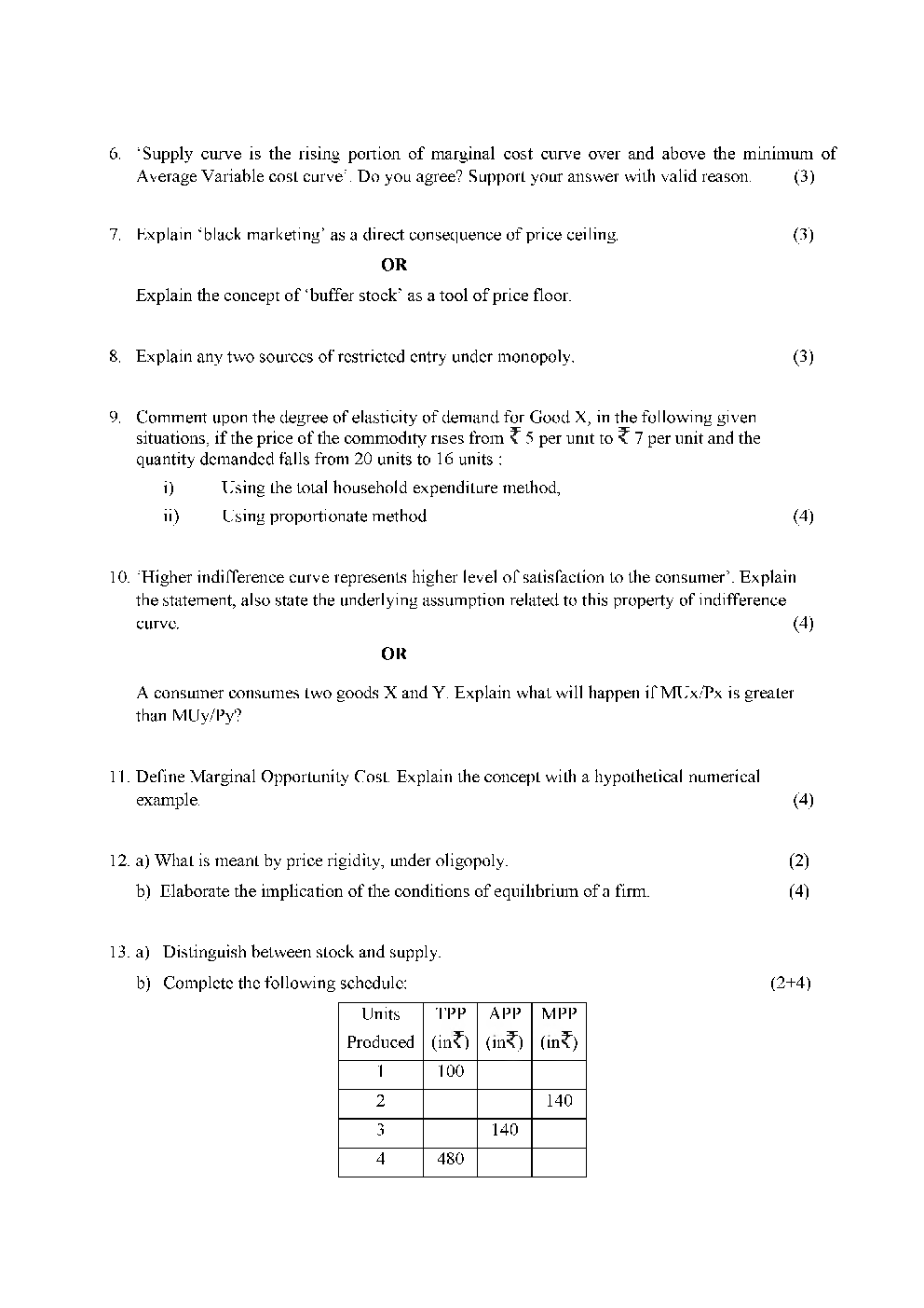 CBSE Class-12th Economics Term-II 6 Year Sample Papers - Page 4