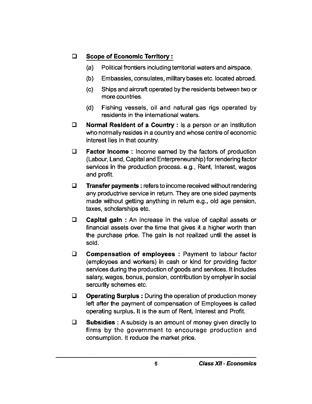 CBSE Class-12th Economics Term-II Revision Notes - Page 5