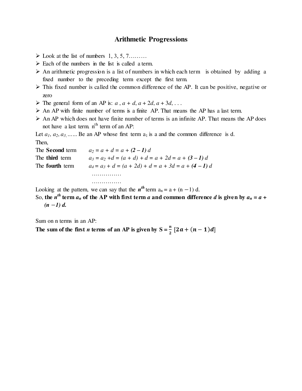 CBSE Class-10th Maths Term-II Revision Notes - Page 5