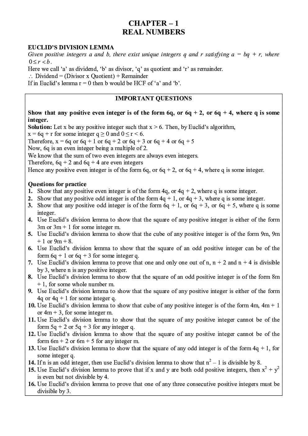 CBSE Class-10th Maths Term-II Study Material - Page 3