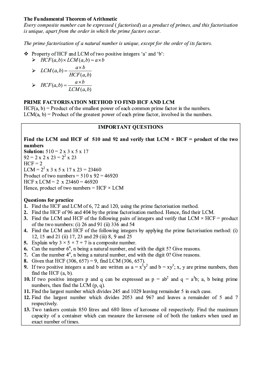 CBSE Class-10th Maths Term-II Study Material - Page 5