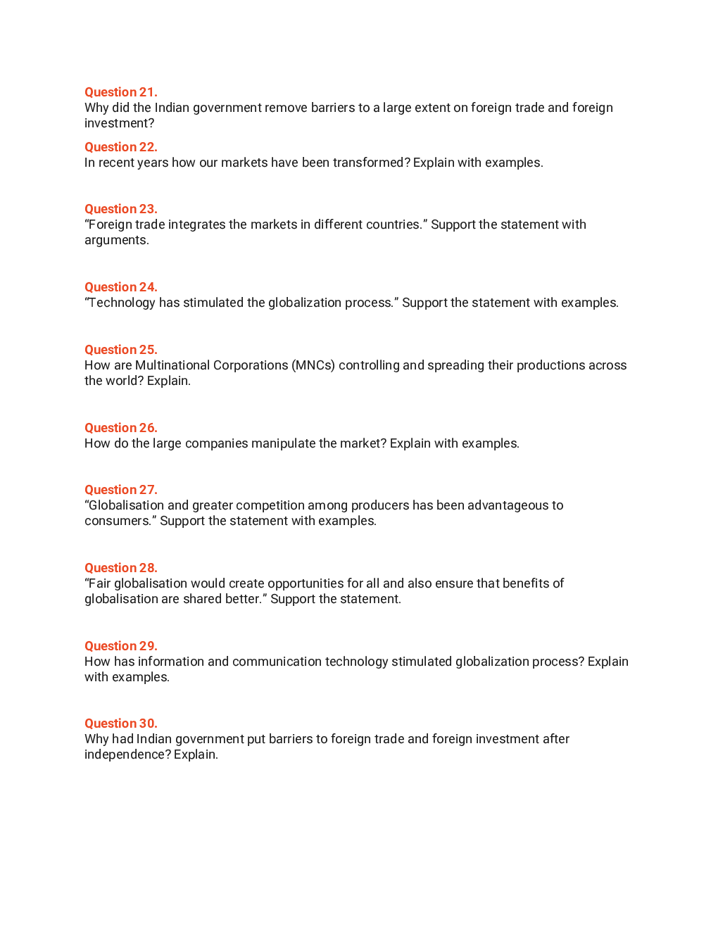 CBSE Class-10th Social Science Term-II IMP Questions - Page 4