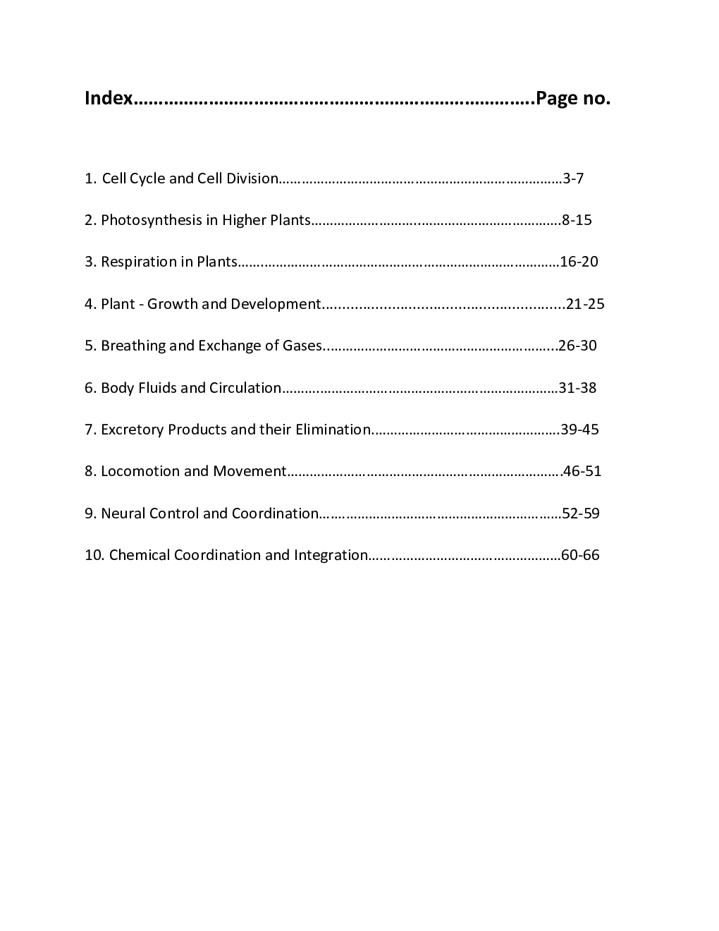 CBSE Class-11th Biology Term-II Revision Notes - Page 2