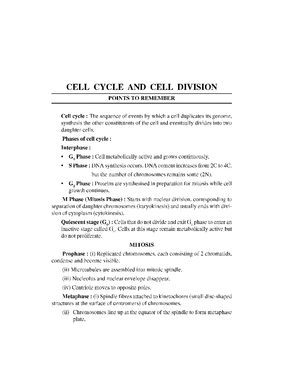 CBSE Class-11th Biology Term-II Revision Notes - Page 3