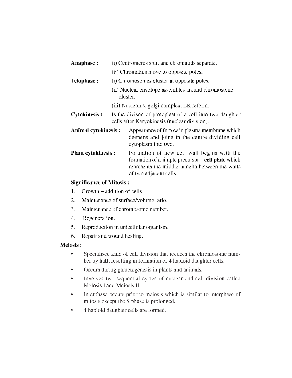 CBSE Class-11th Biology Term-II Revision Notes - Page 4
