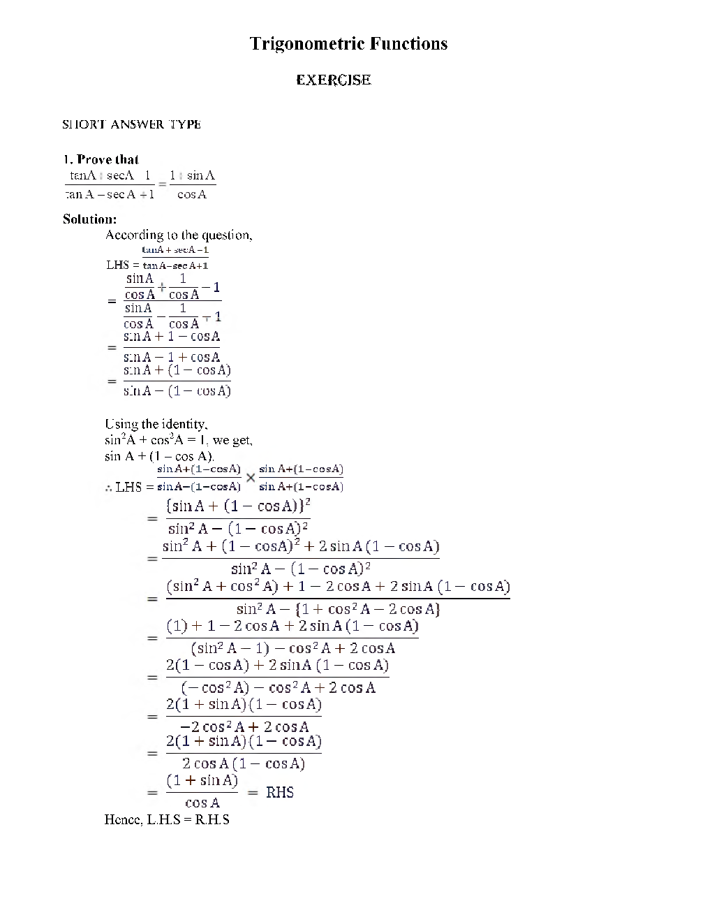 CBSE Class-11th Maths Term-II Exemplar - Page 3