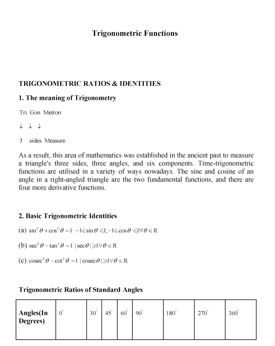 CBSE Class-11th Maths Term-II Revision Notes - Page 3