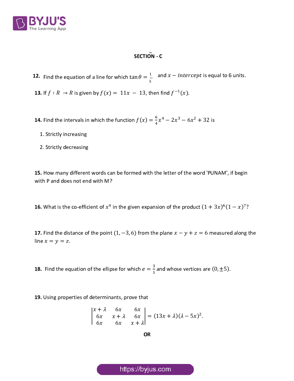 CBSE Class-11th Maths Term-II Sample Paper With Solutions - Page 5