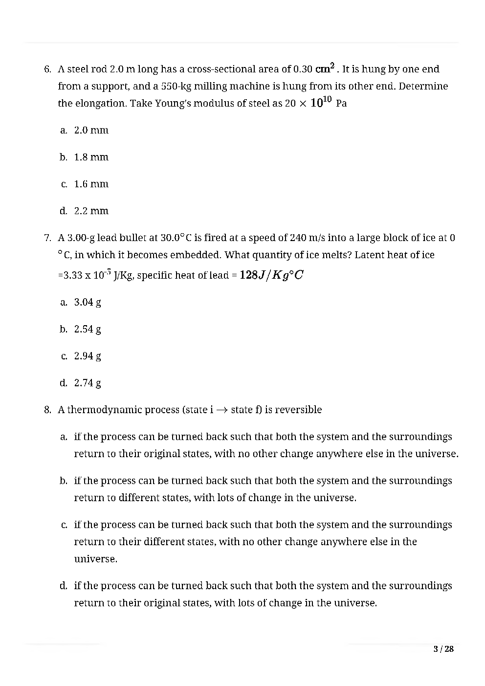 CBSE Class-11th Physics Term-II Sample Paper - Page 5
