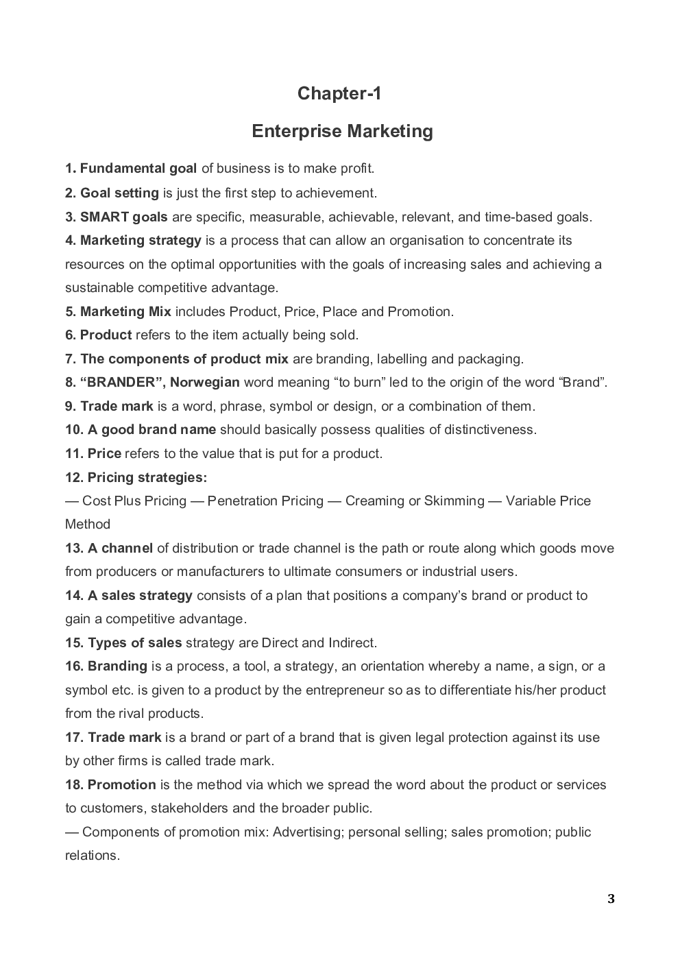 CBSE Class 12th Entrepreneurship Revision Notes (Term-II) - Page 3