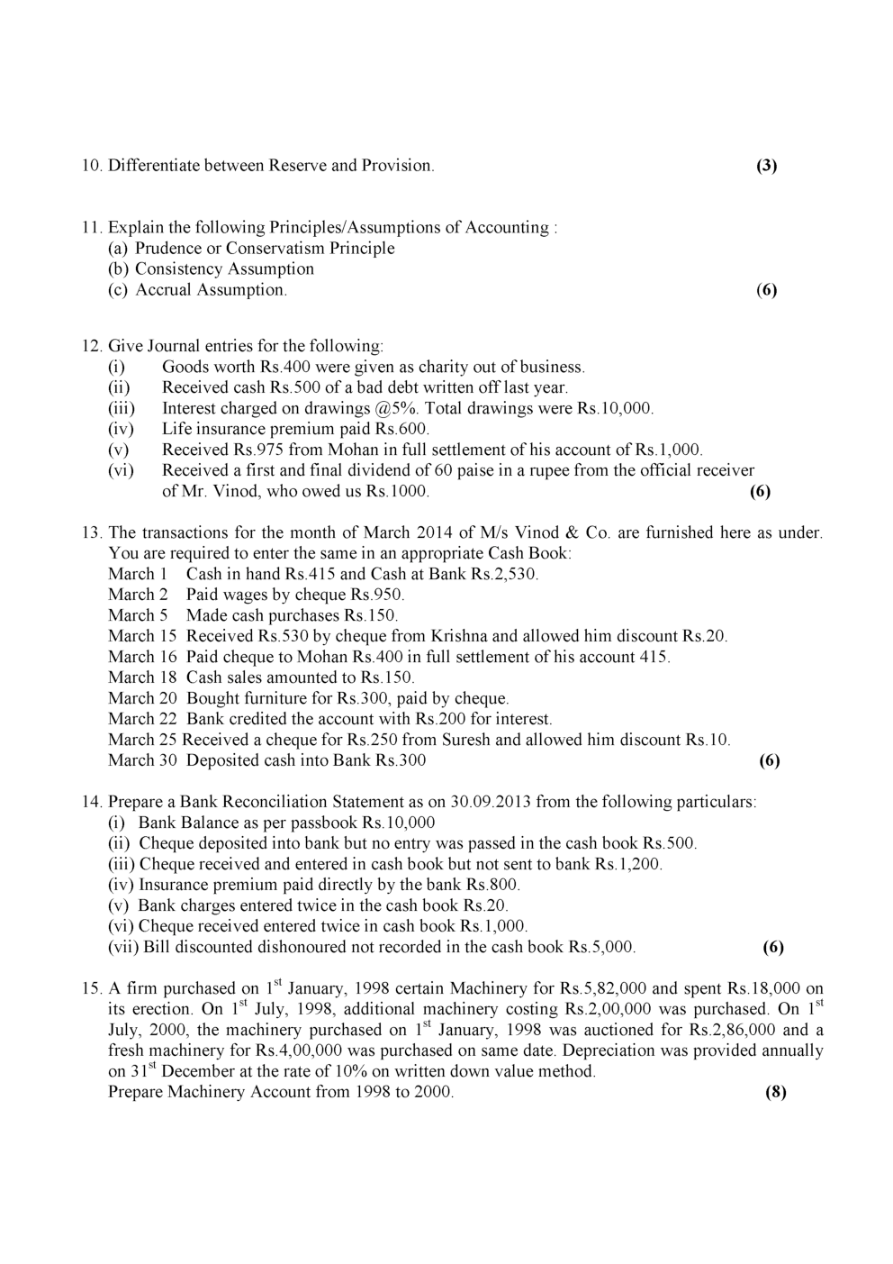 CBSE Class-11th Accountancy Previous Year Question Paper 2019-20 - Page 3