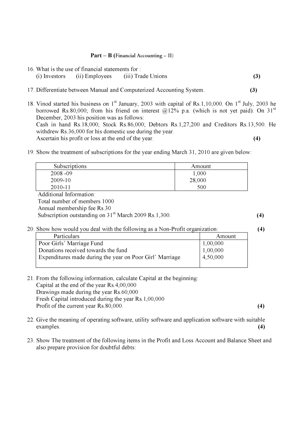 CBSE Class-11th Accountancy Previous Year Question Paper 2019-20 - Page 4