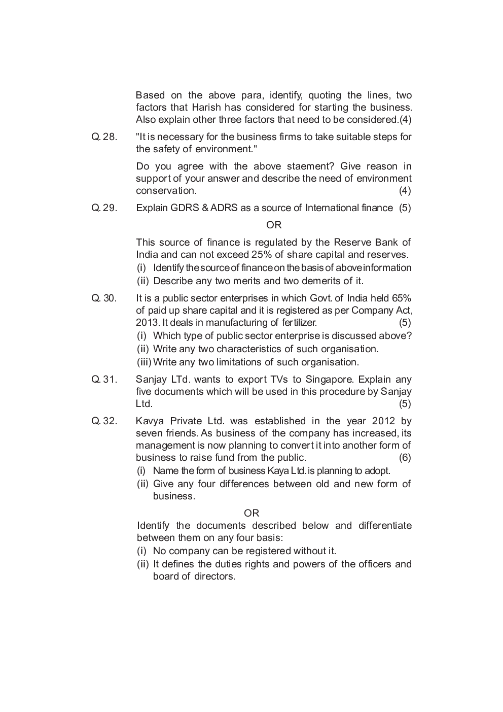 CBSE Class-11th Business Studies Previous Year Quetion Paper 2019-20 - Page 5