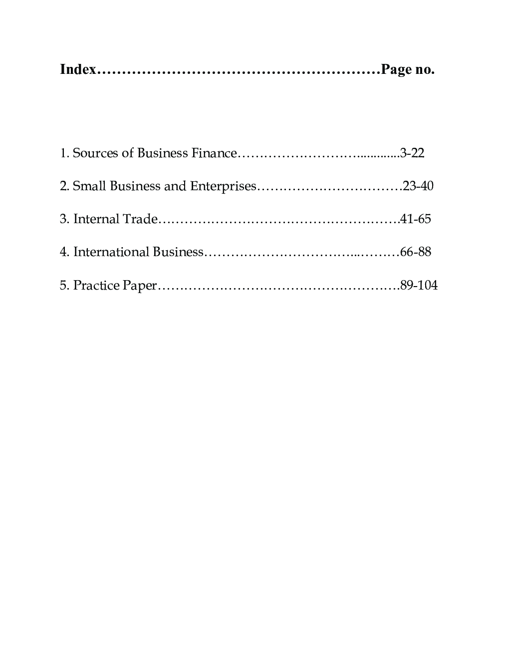 CBSE Class-11th Business Studies Term-II Study Material - Page 2