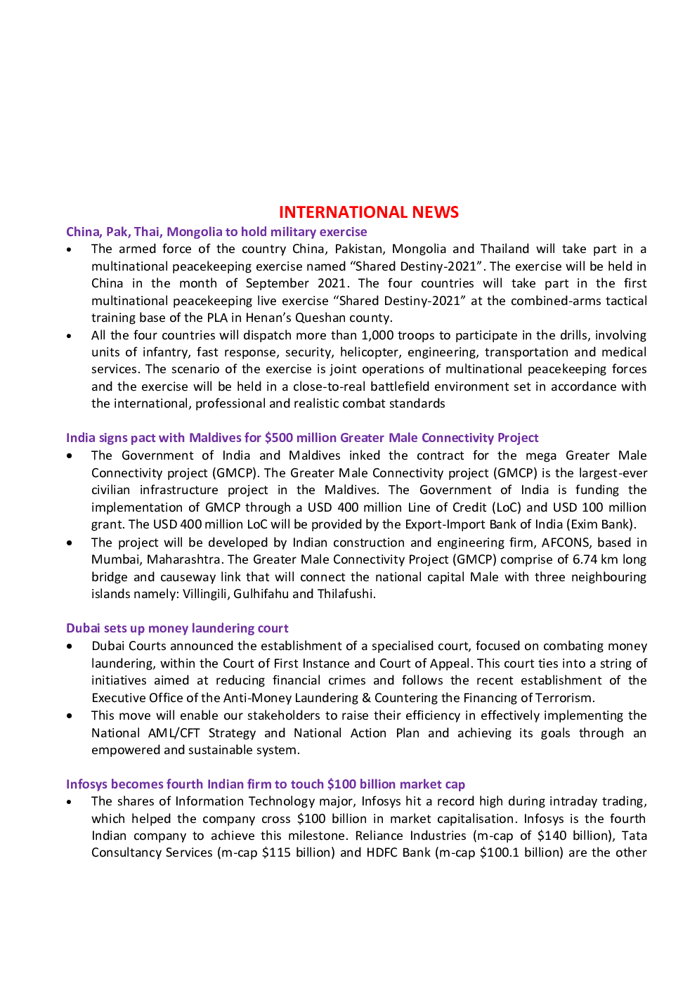 Current Affairs August 2021 in English - Page 3