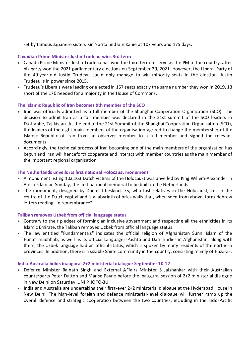 Current Affairs September 2021 in English - Page 5
