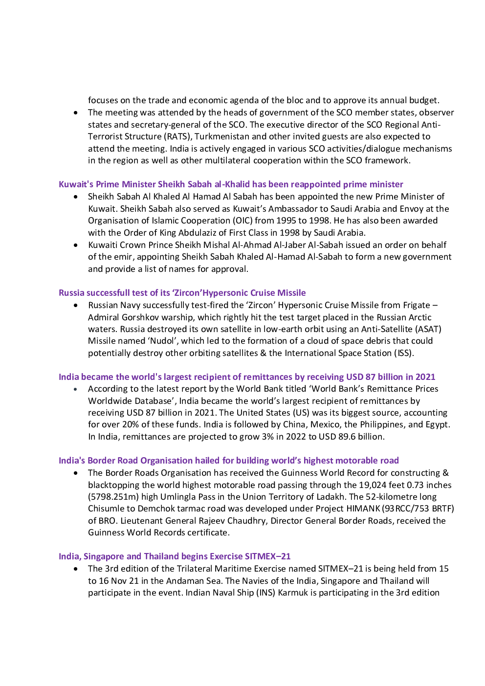 Current Affairs November 2021 in English - Page 4