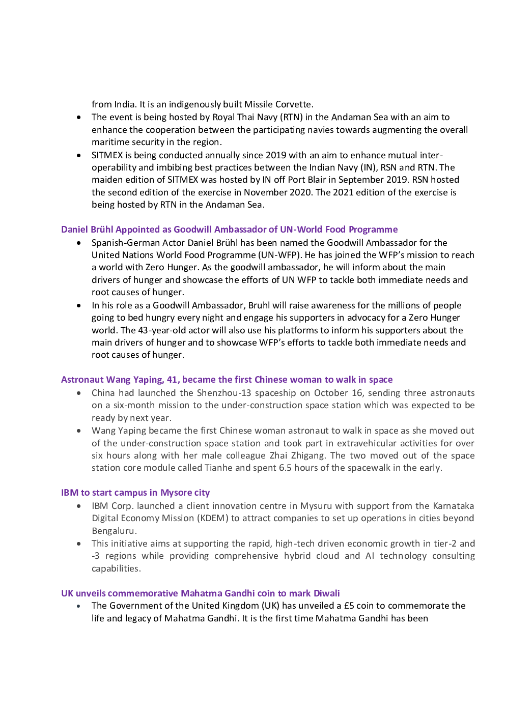 Current Affairs November 2021 in English - Page 5