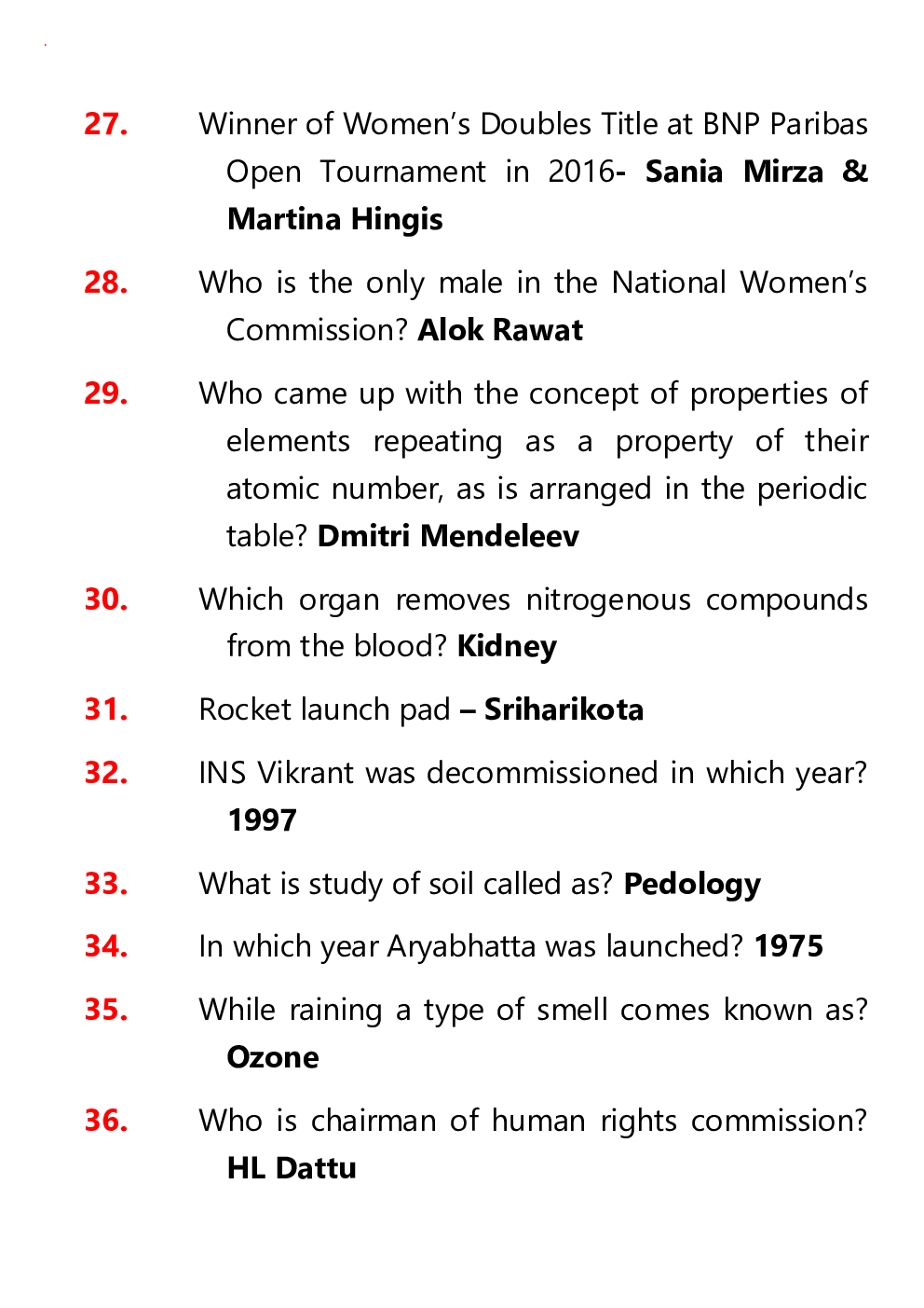 General Knowledge Top Question Answer In English for Competitve Exam  - Page 5