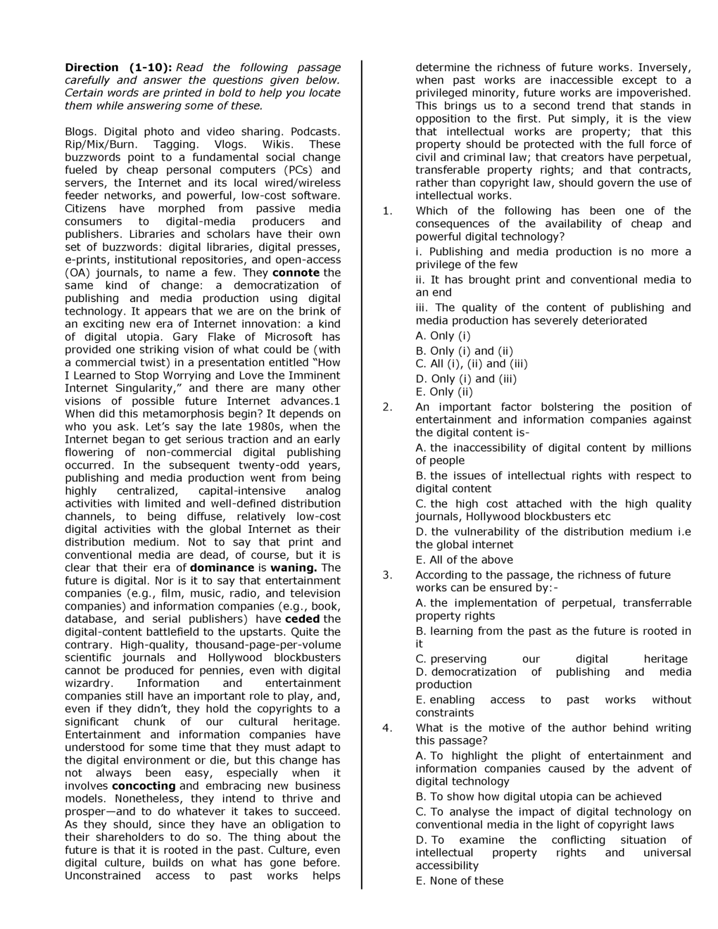 IBPS SO Mains Agriculture Officer Previous Year Question Paper-2019 With Answer - Page 2
