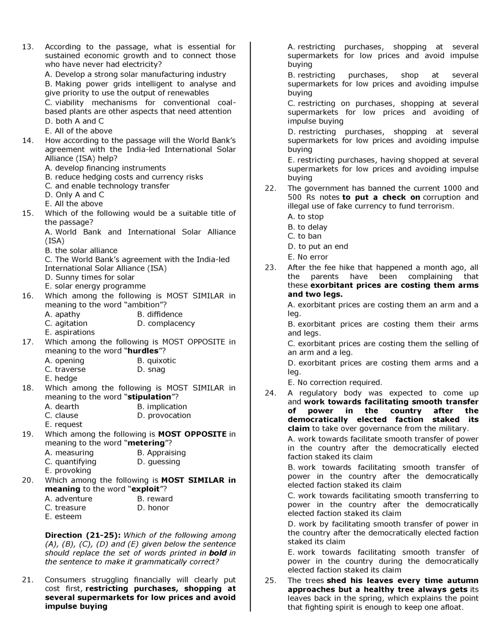 IBPS SO Mains Agriculture Officer Previous Year Question Paper-2019 With Answer - Page 4