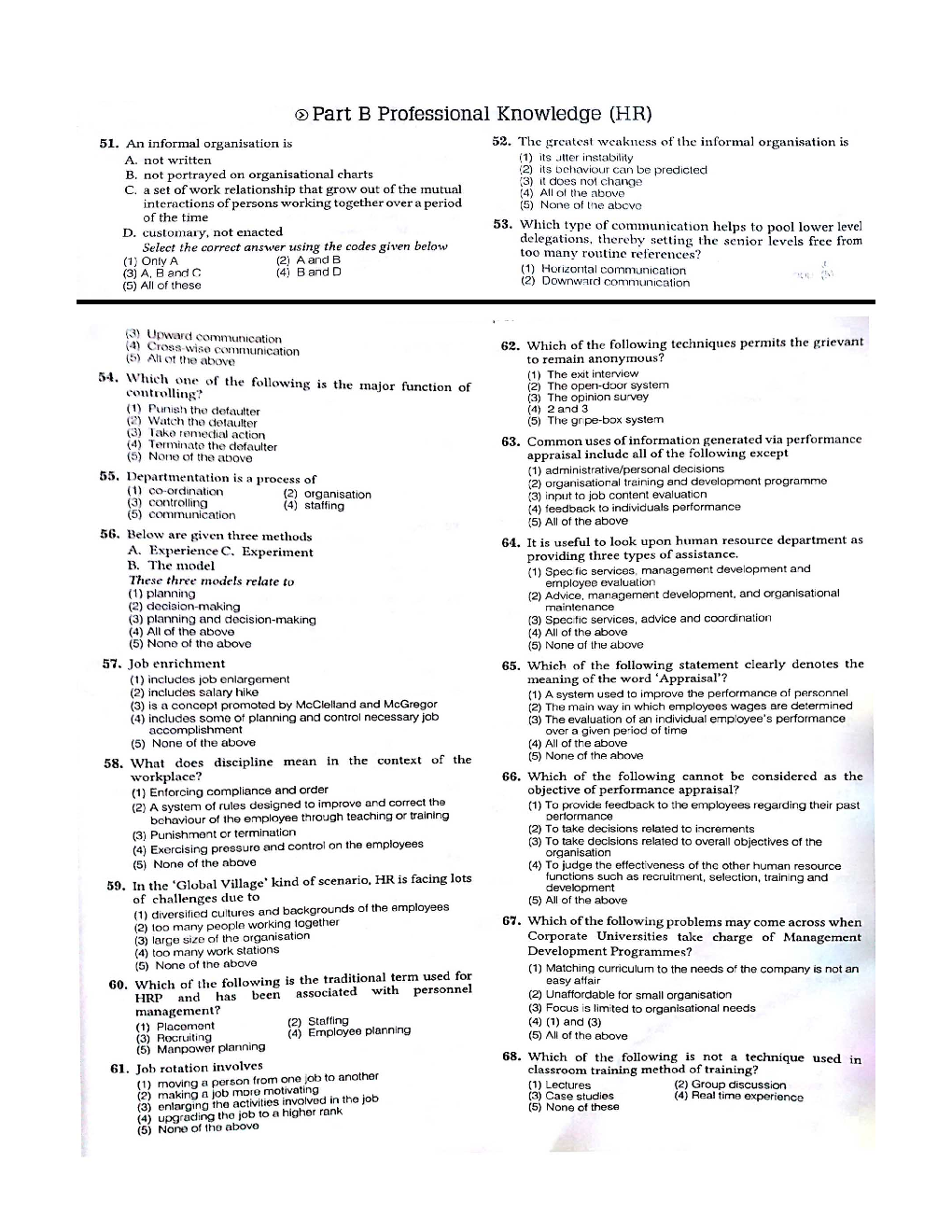 IBPS SO Mains HR/Personal Officer Previous Year Question Paper-2018 With Answer - Page 2