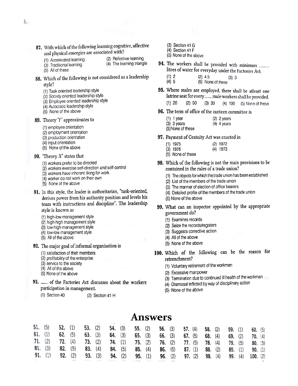 IBPS SO Mains HR/Personal Officer Previous Year Question Paper-2018 With Answer - Page 4