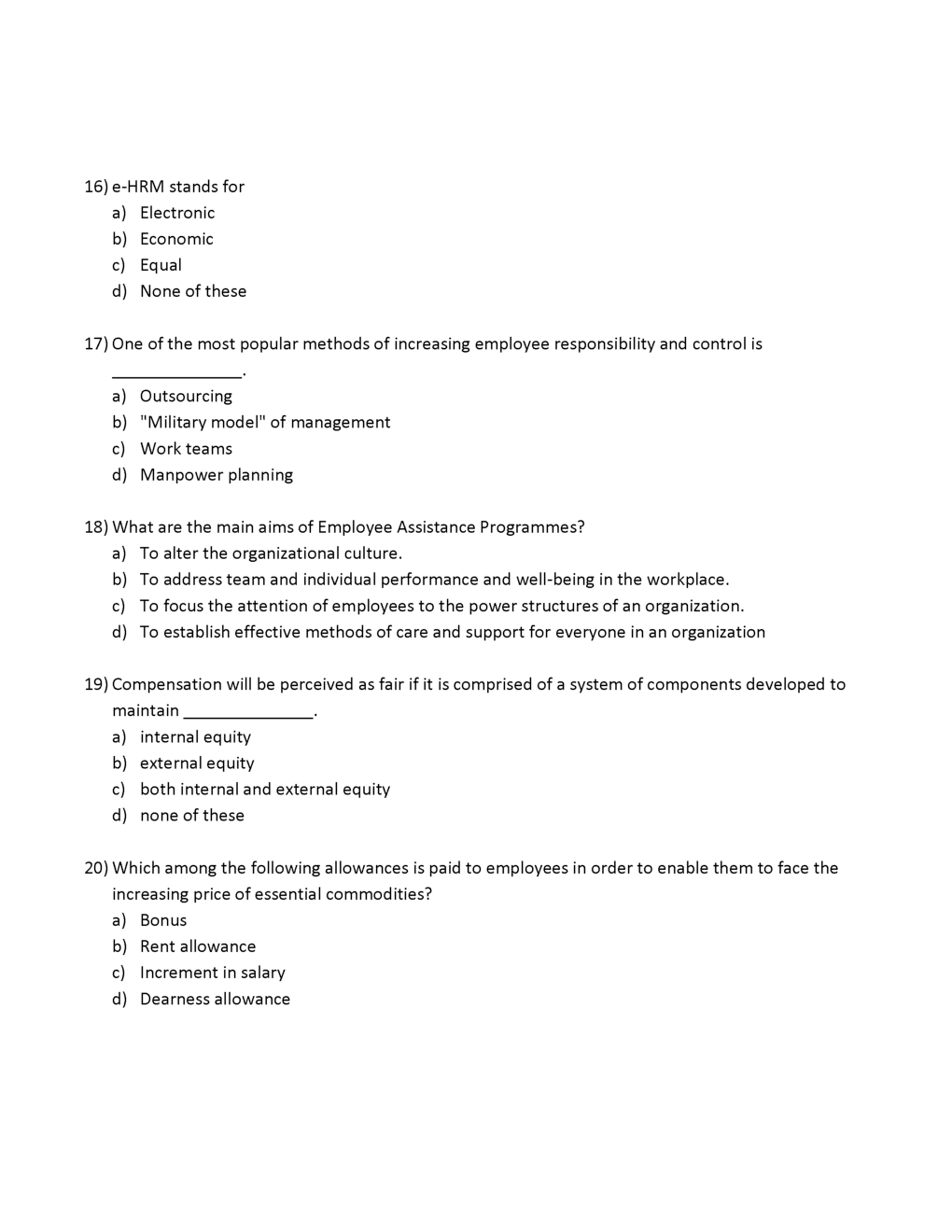 IBPS SO Mains HR/Personal Officer Previous Year Question Paper-2019 With Answer - Page 5