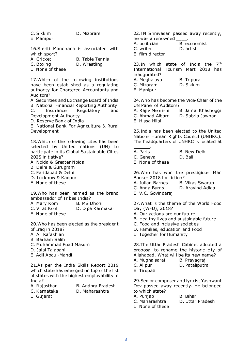 IBPS SO Mains Law Officer Previous Year Question Paper-2018 With Answer - Page 3