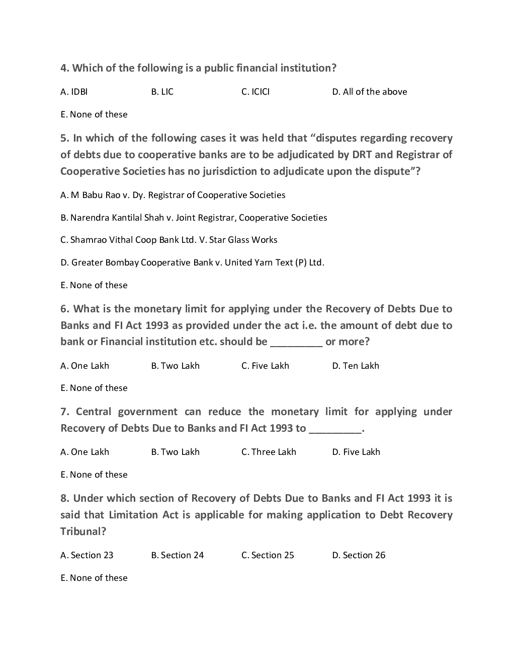 IBPS SO Mains Law Officer Previous Year Question Paper-2019 With Answer - Page 3