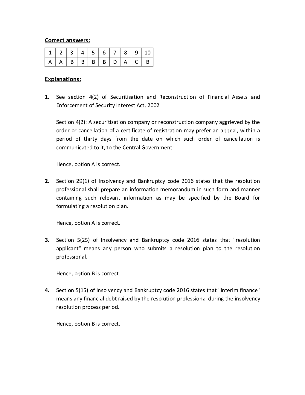 IBPS SO Mains Law Officer Previous Year Question Paper-2020 With Answer - Page 4