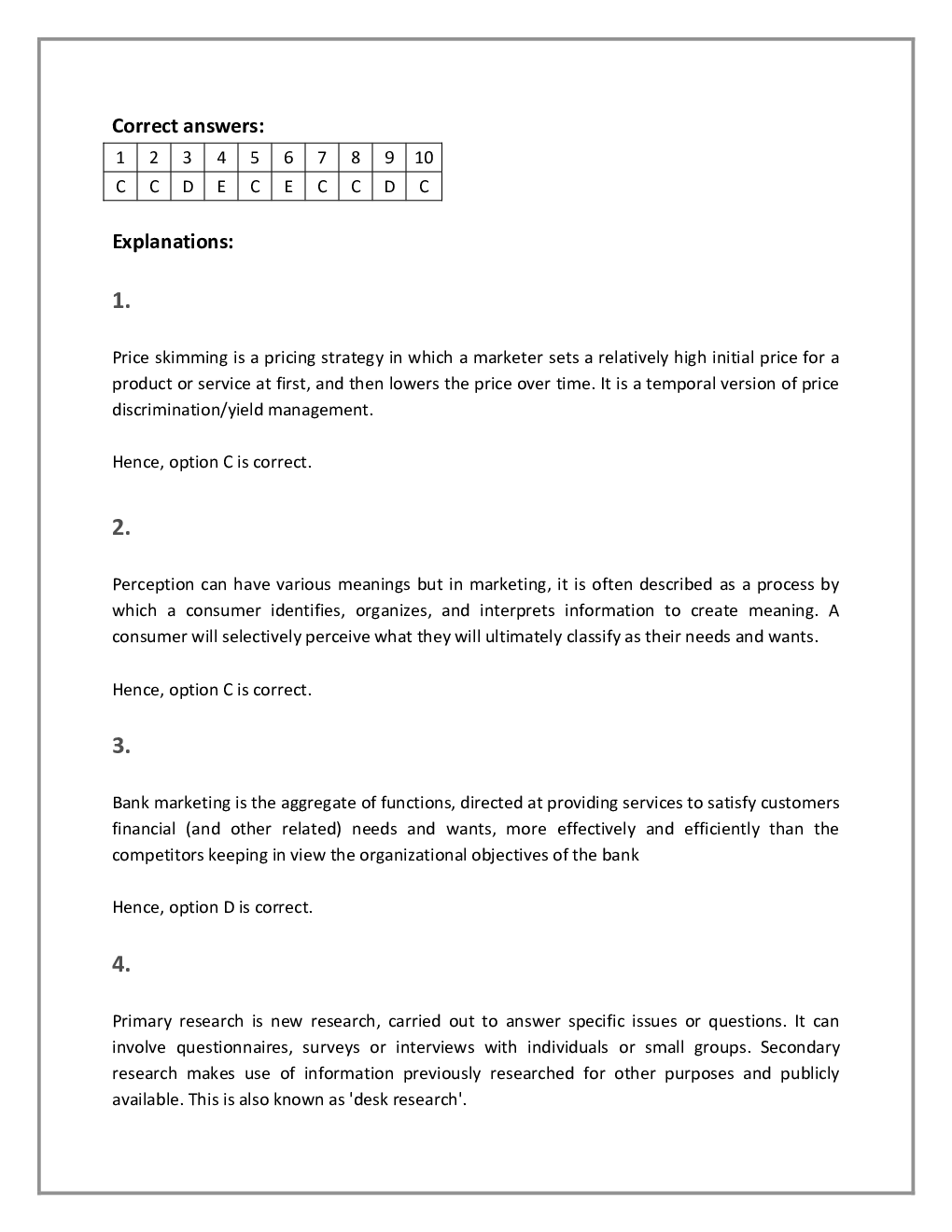 IBPS SO Mains Marketing Officer Previous Year Question Paper-2020 With Answer - Page 4